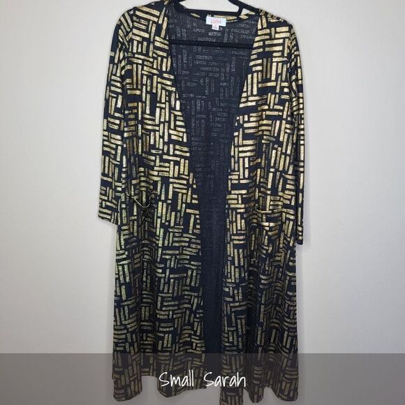LuLaRoe Elegant Sarah Small Black Gold NEW - Picture 1 of 4